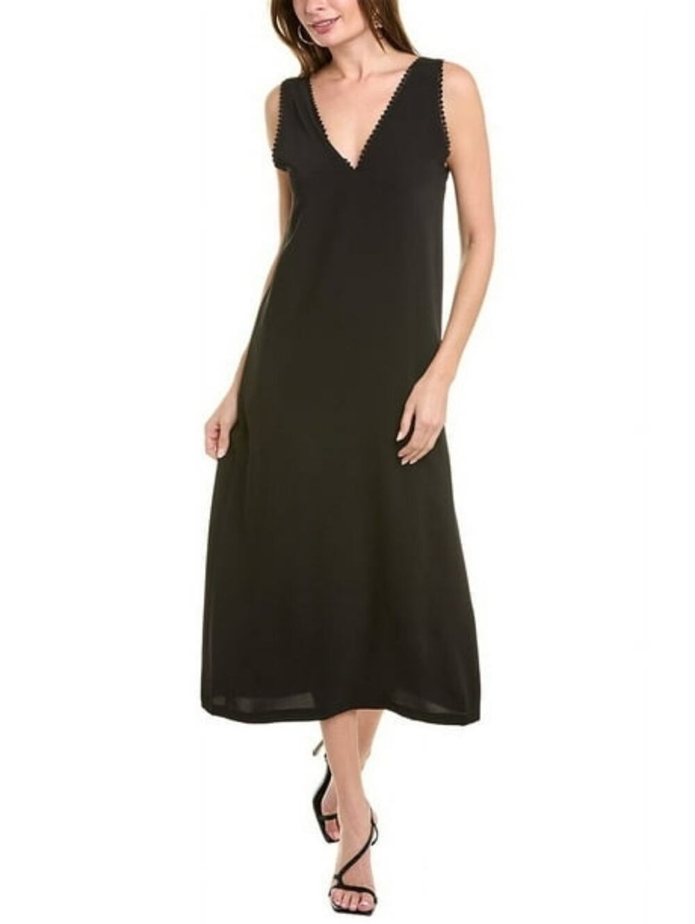 The Kooples Midi Black Slip Dress Size 1 Small